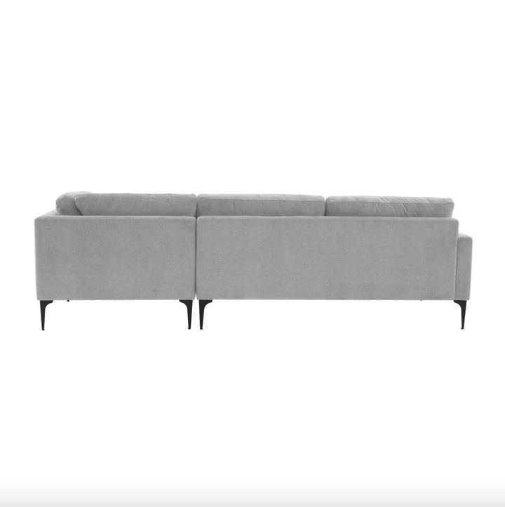 Serenity Velvet Sectional Right