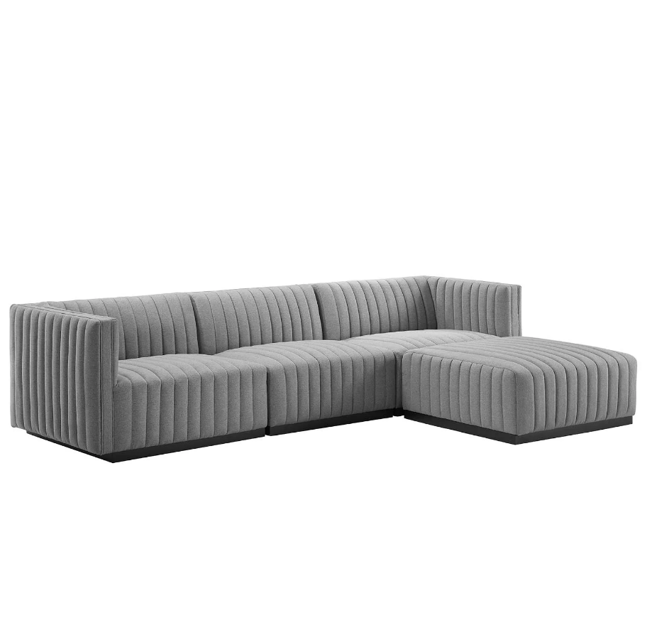 Collin Channel Tufted 4 Piece Sectional