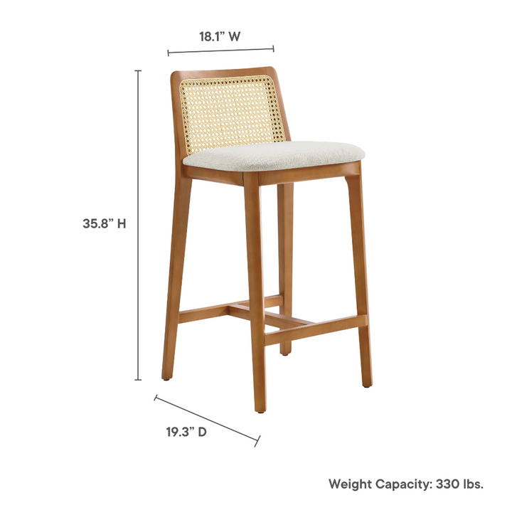 Cana Honey and Ivory Counter Stool