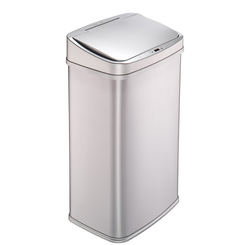 Stainless Steel 13.2 Gallon Motion Sensor Trash Can