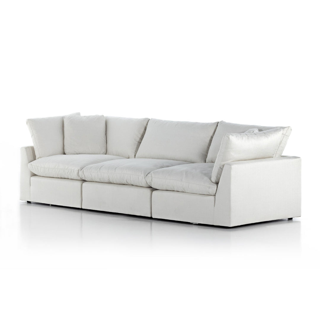 Stevie 124.5" Tuxedo Arm Modular Sofa