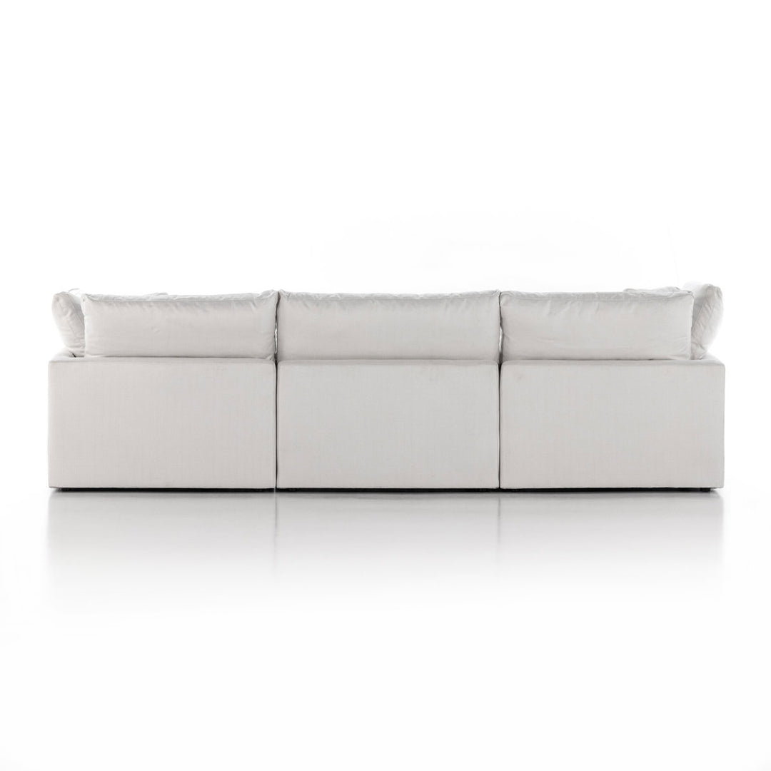 Stevie 124.5" Tuxedo Arm Modular Sofa