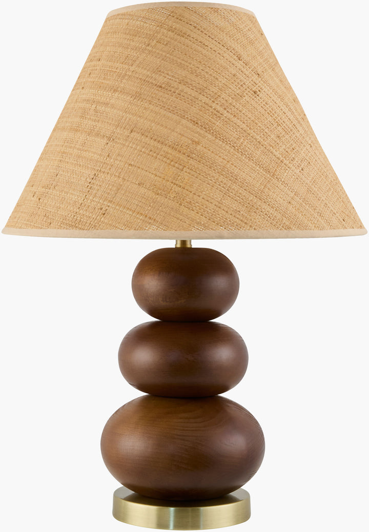 Stacked Wood Table Lamp