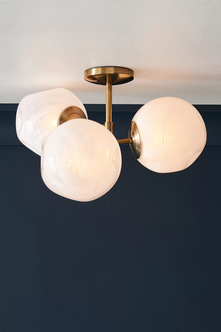 Cloud Organic Glass Flush Mount