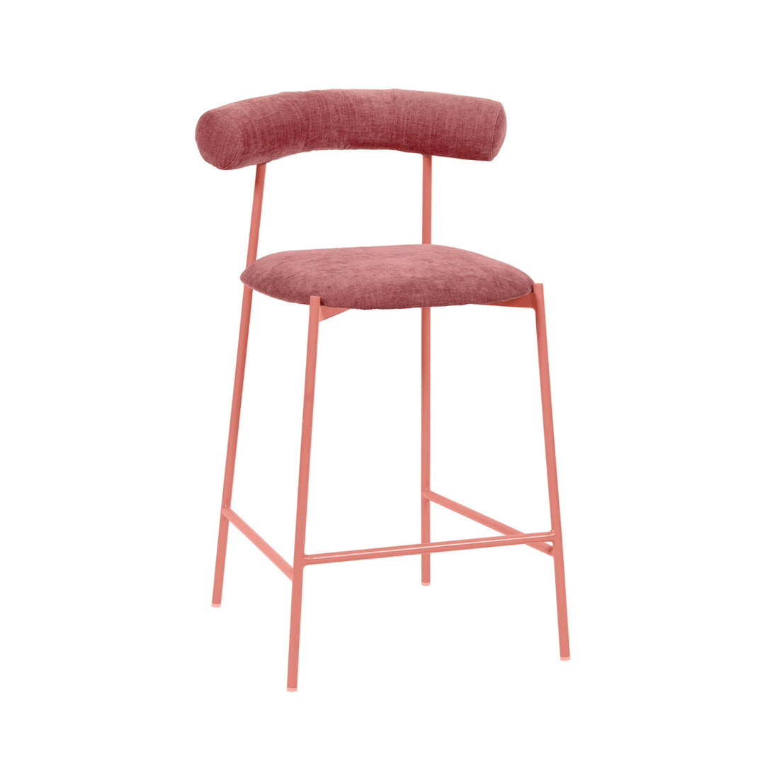 Lana Mauve Velvet Counter Stool