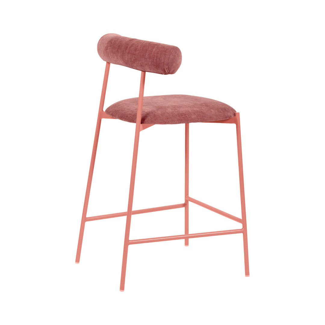 Lana Mauve Velvet Counter Stool