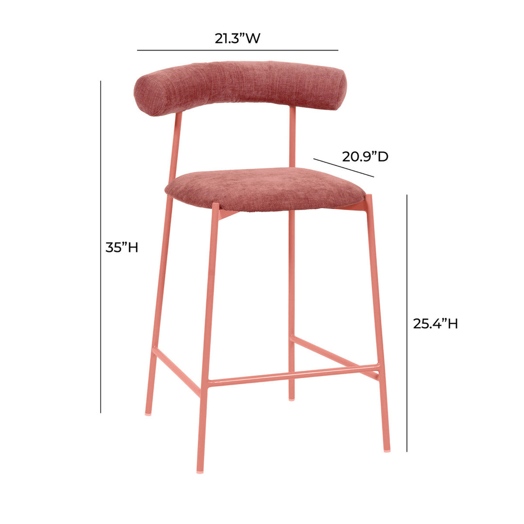 Lana Mauve Velvet Counter Stool