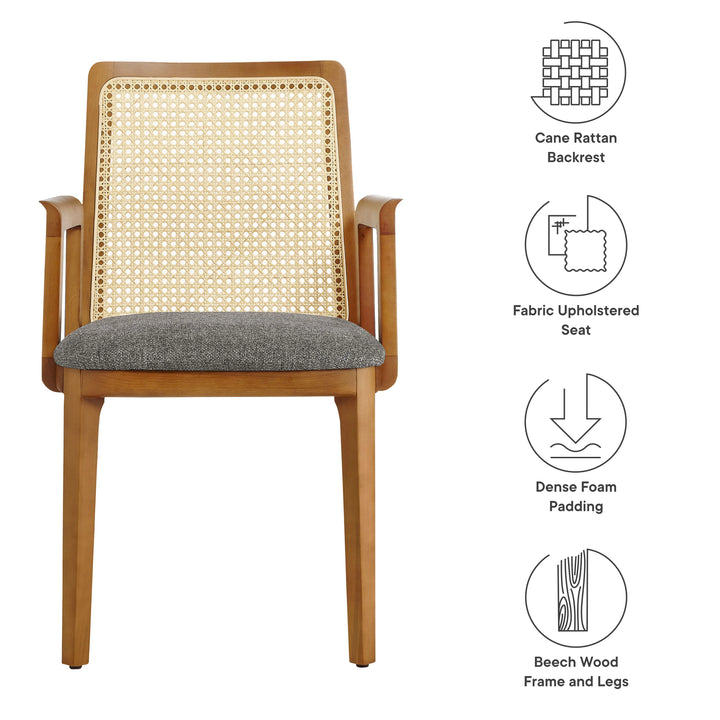 Cana Honey and Gray Dining Armchair