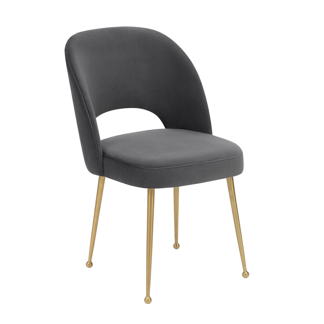 Surge Dark Grey Velvet Chair