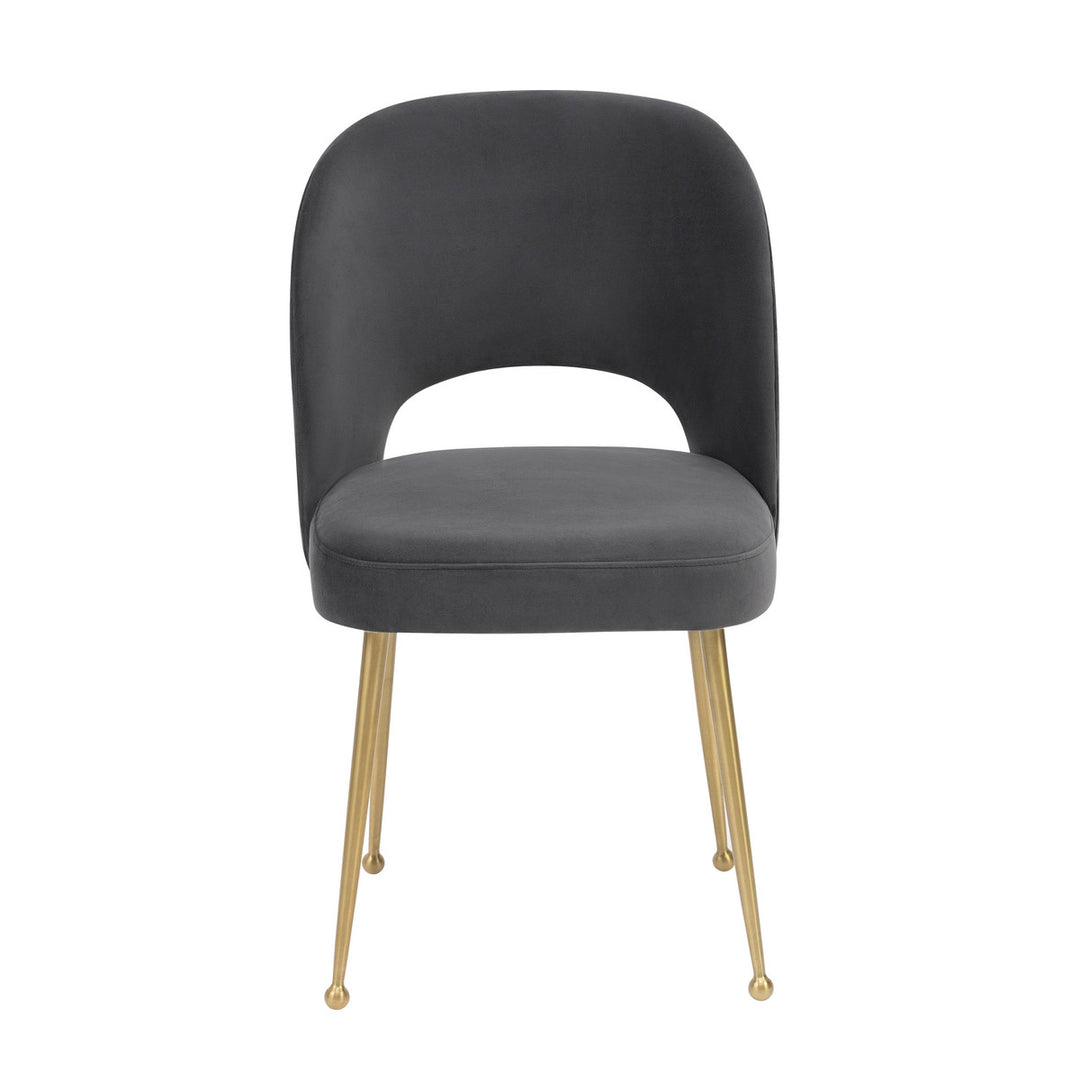 Surge Dark Grey Velvet Chair