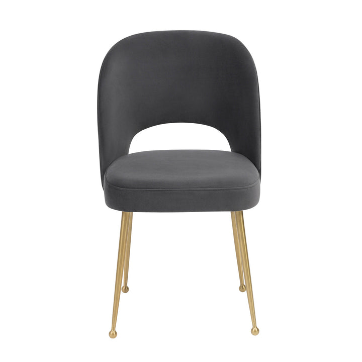 Surge Dark Grey Velvet Chair