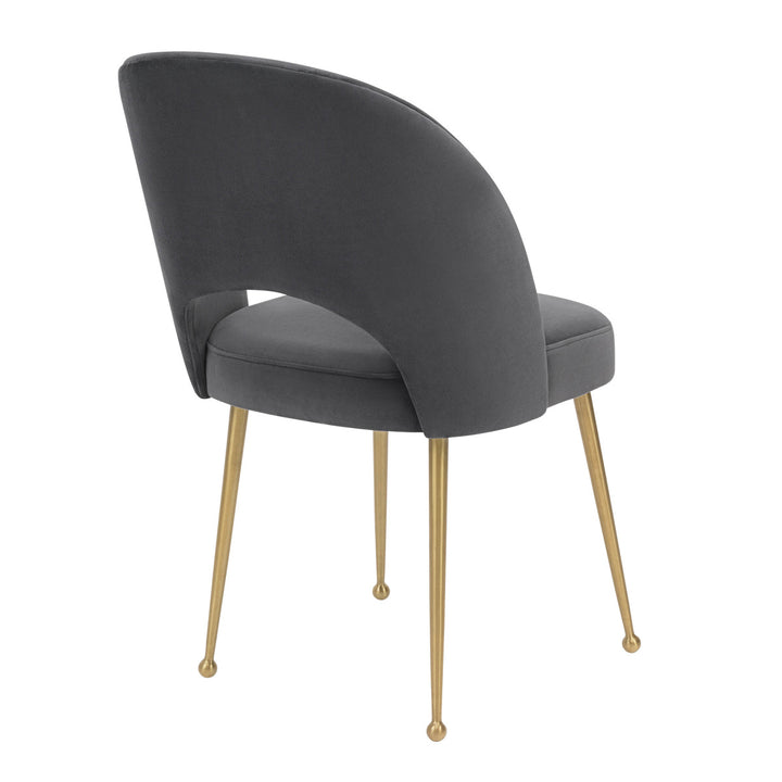 Surge Dark Grey Velvet Chair