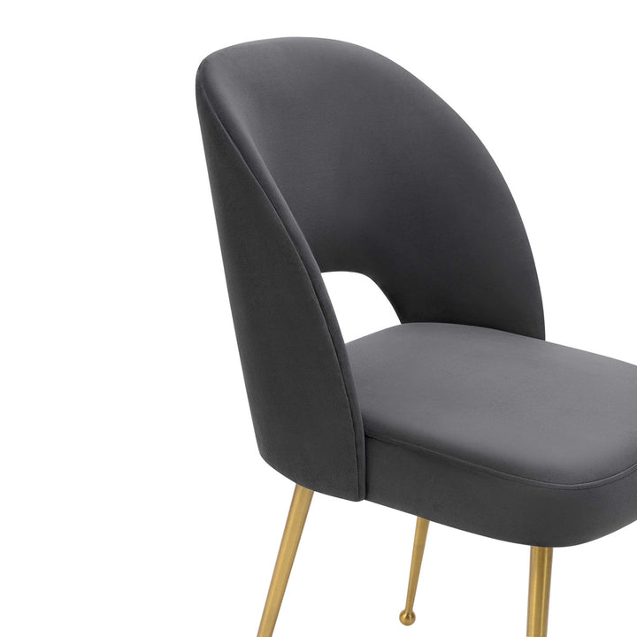 Surge Dark Grey Velvet Chair