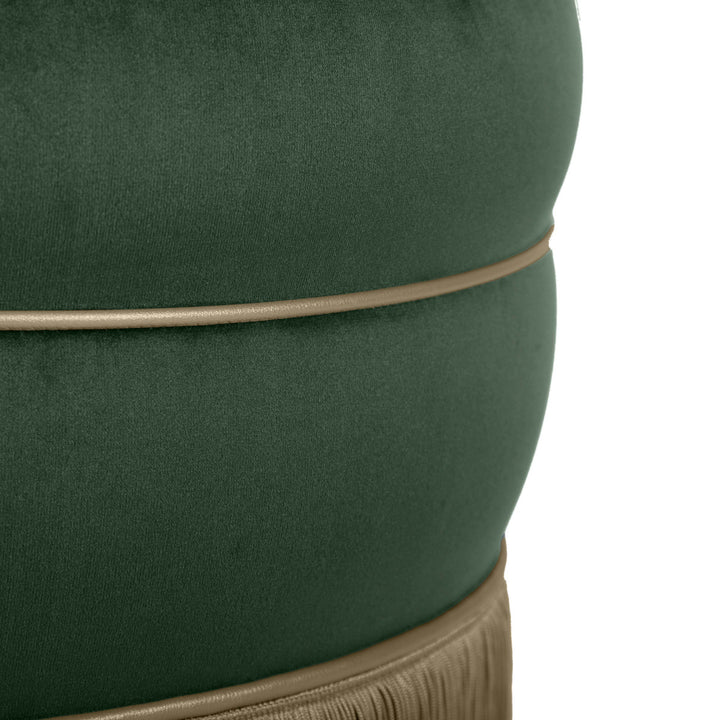 Lake Green Velvet Ottoman