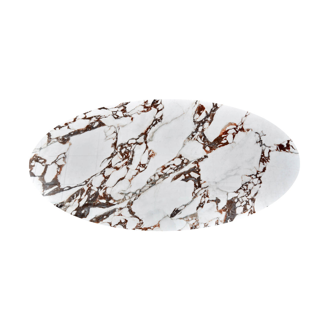 Tammie Marble Ceramic Oval Coffee Table