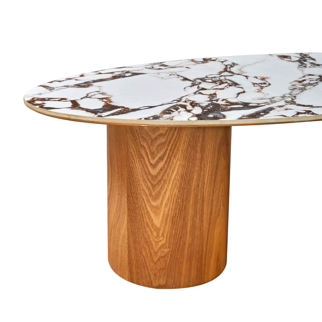 Tammie Marble Ceramic Oval Coffee Table