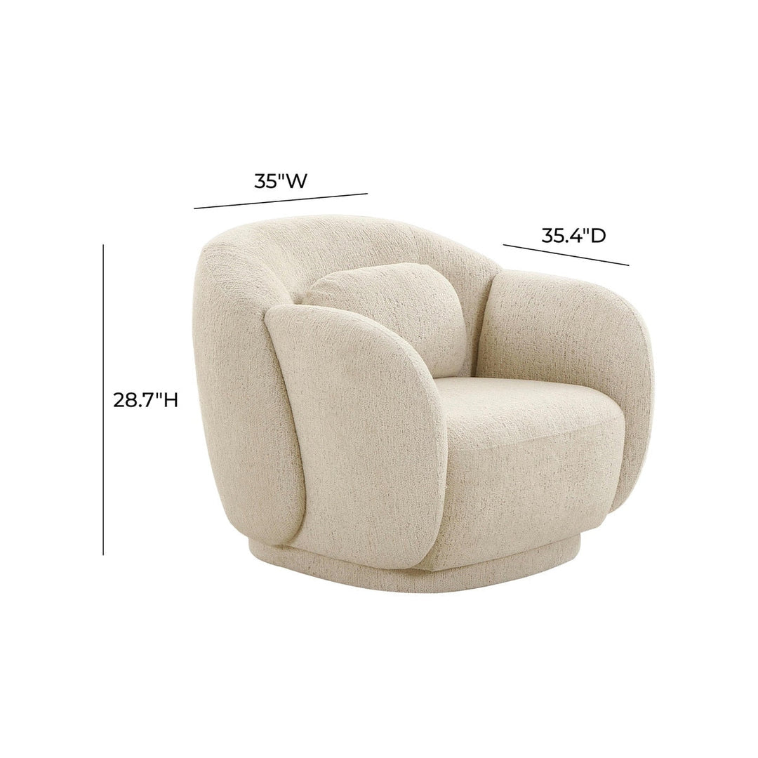 Monroe Cream Bouclé Accent Chair