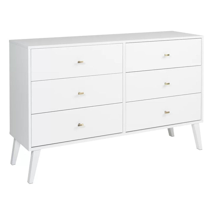 Shamar Mid Century Modern 6 Drawer Double Dresser