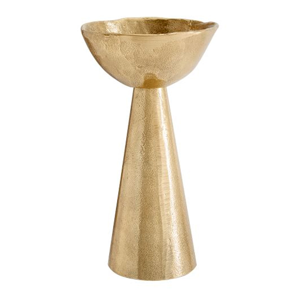 Rough Cast Brass Pillar Holder, Small