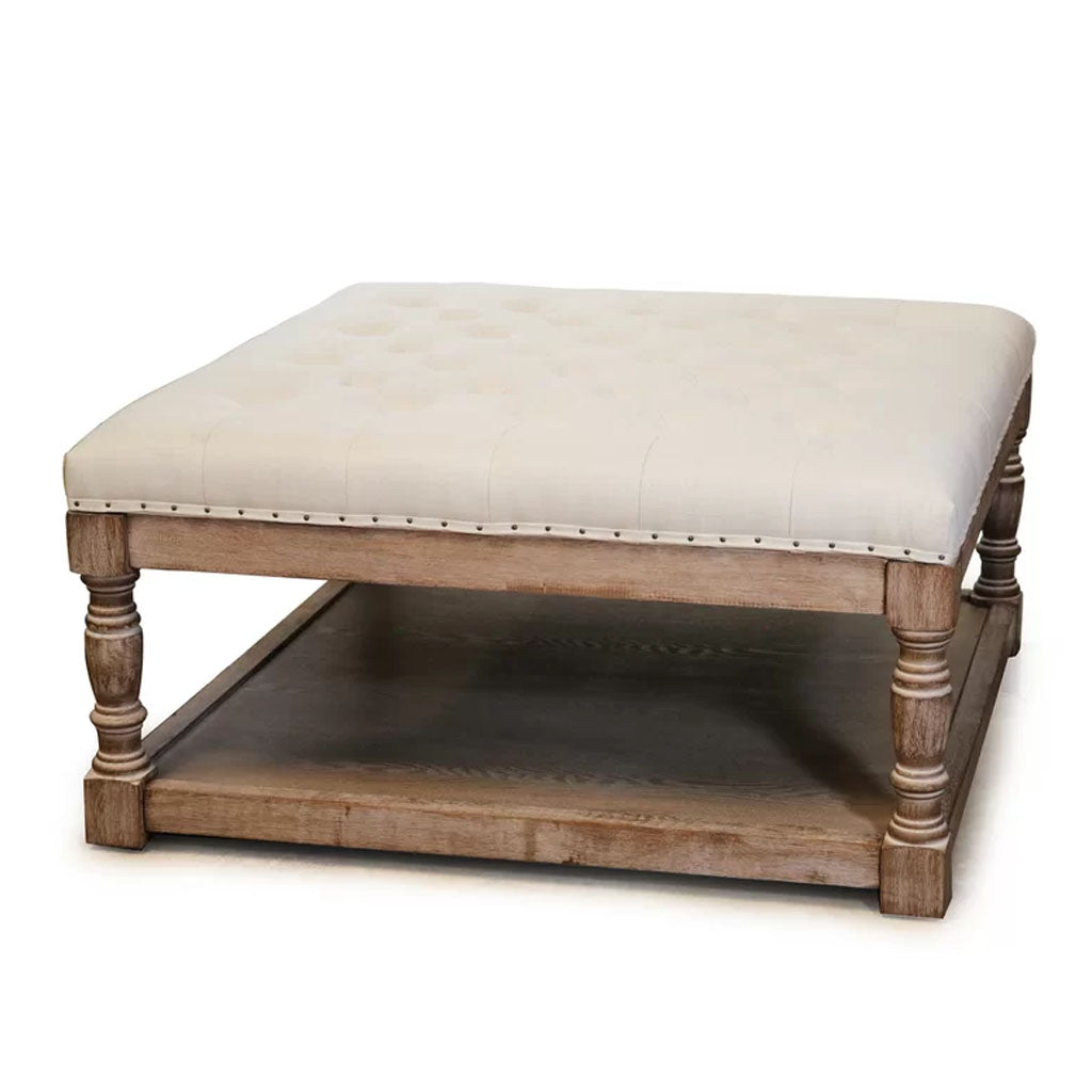 Hailey Shelved Tufted Cocktail Ottoman