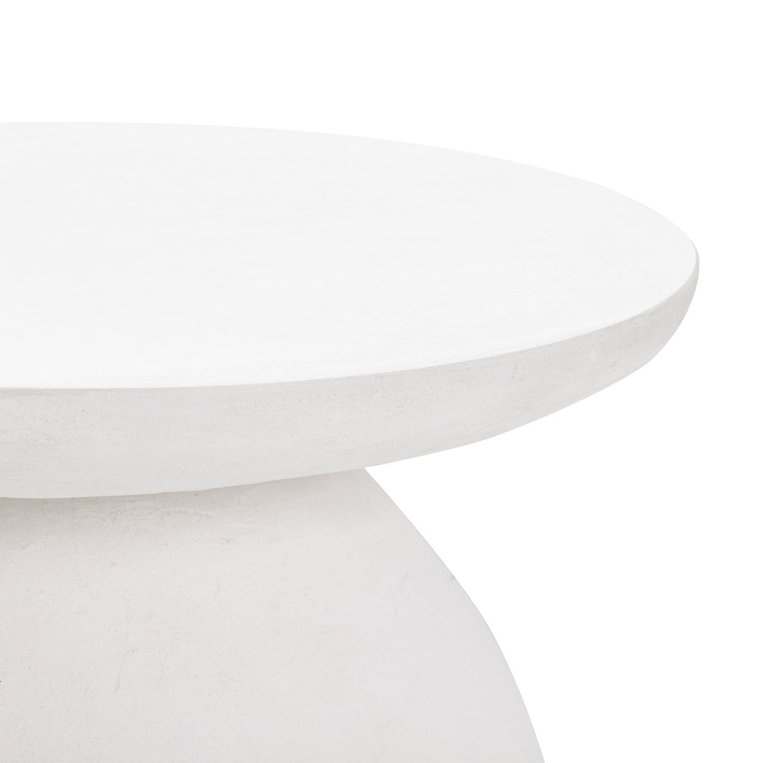 Chloe White Concrete Side Table