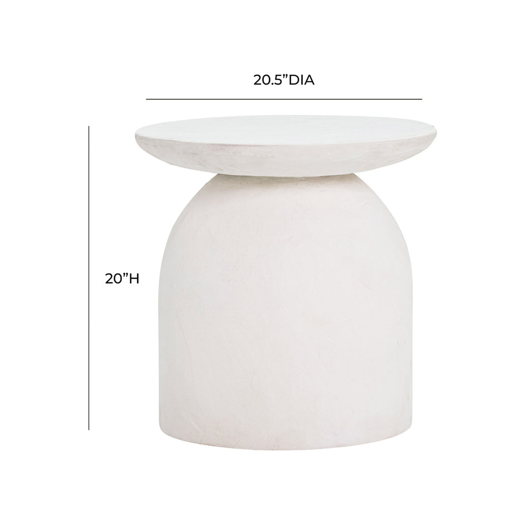 Chloe White Concrete Side Table