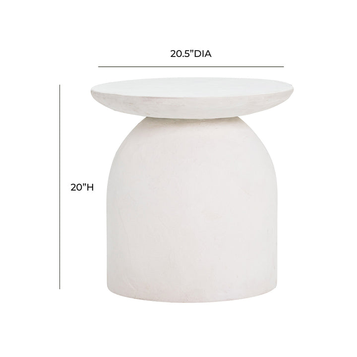 Chloe White Concrete Side Table