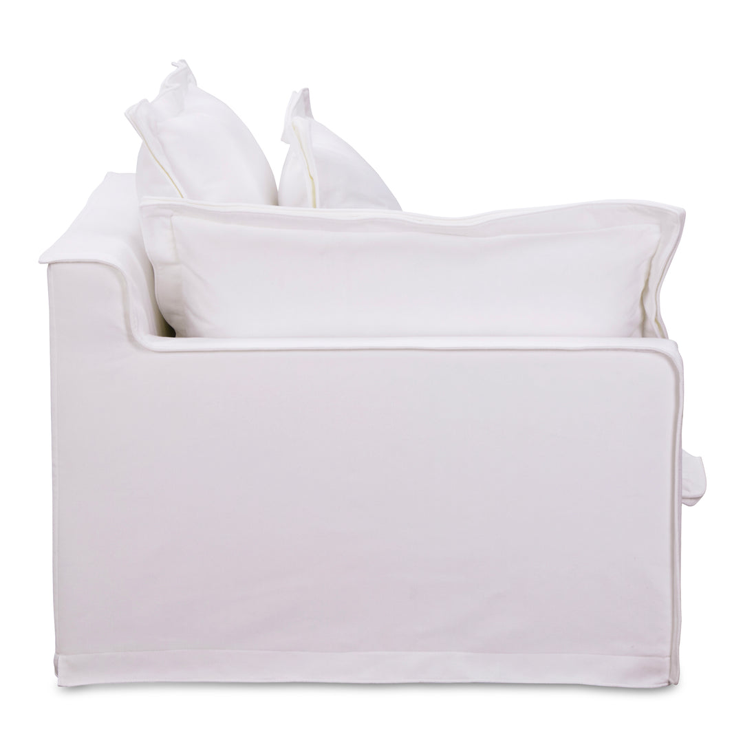Charming Sloped Arm Living Chair with Performance Fabric