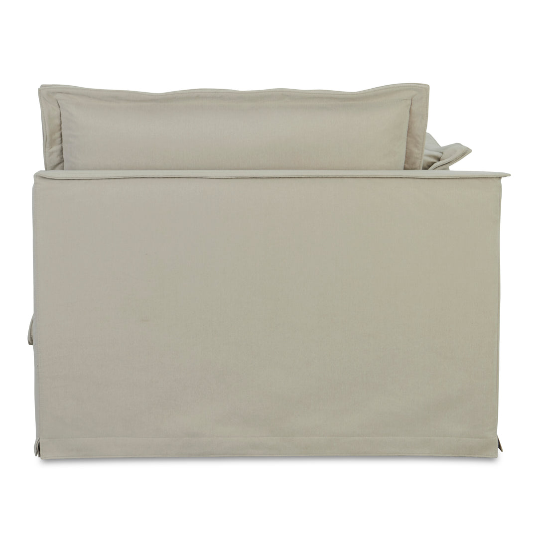 Charming Sloped Arm Living Chair with Performance Fabric