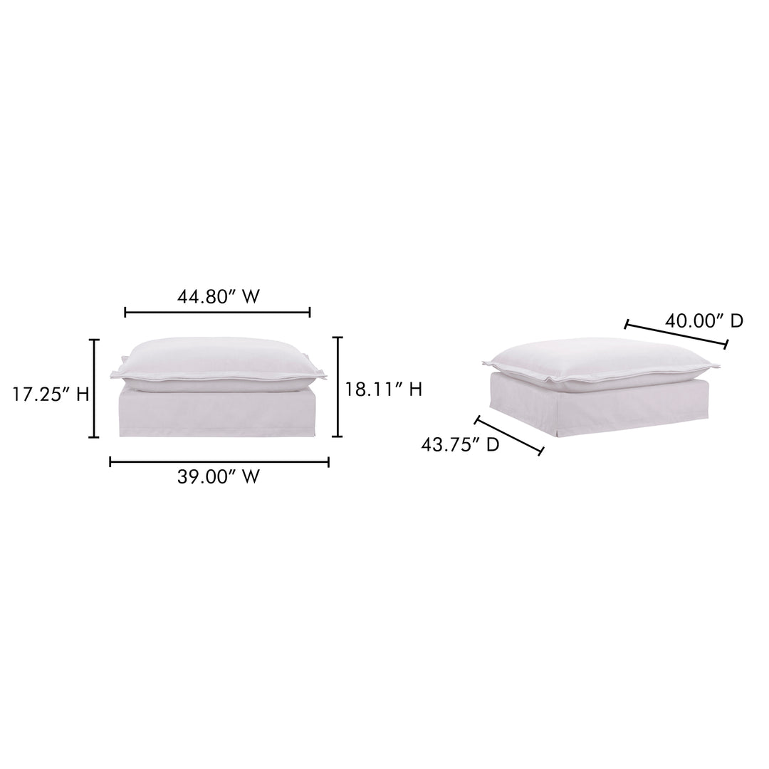 Luxe Lounger Performance Fabric Ottoman
