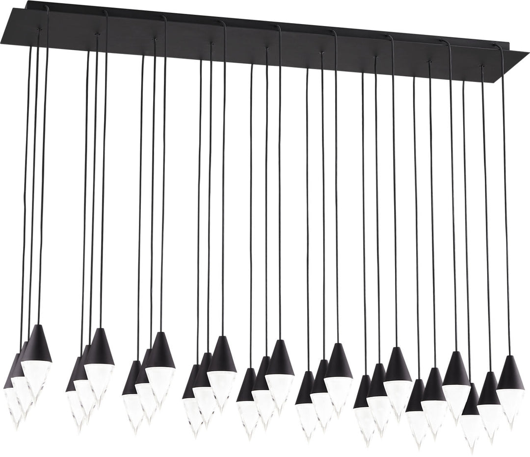 Turret 27 Light Chandelier 27 Light Nightshade Black 3000K 90 CRI integrated led 90 cri 3000k