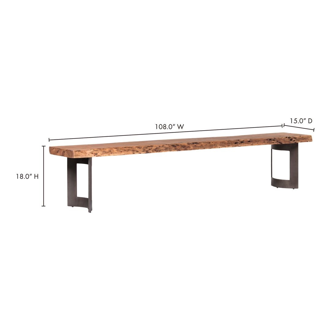 Natural Whorl Bench - Acacia Wood