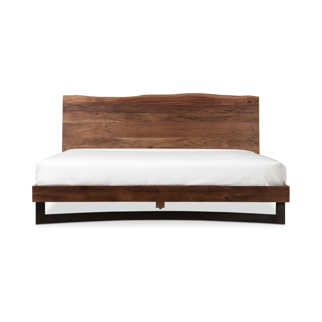 Crafted Acacia Wood Live Edge King Bed