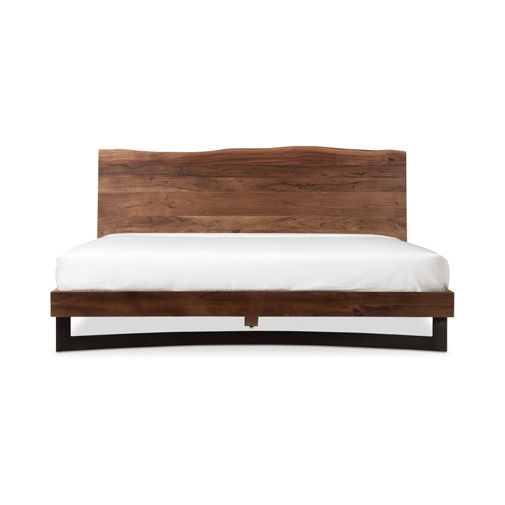 Crafted Acacia Wood Live Edge King Bed