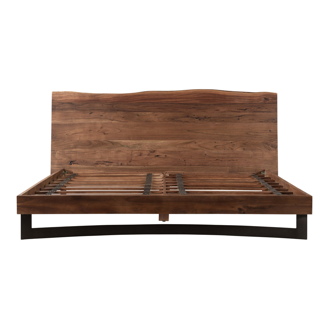 Crafted Acacia Wood Live Edge King Bed
