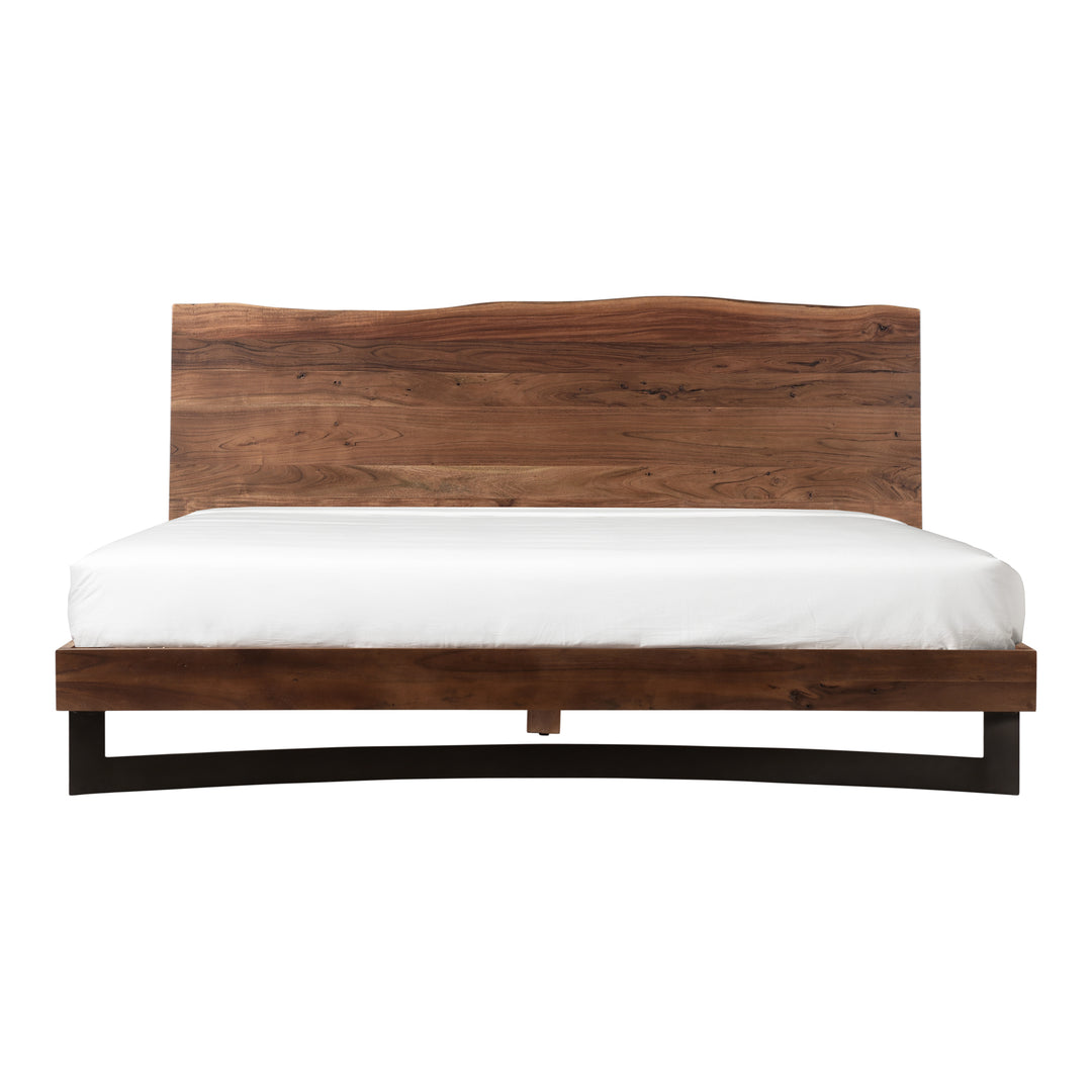 Crafted Acacia Wood Live Edge King Bed