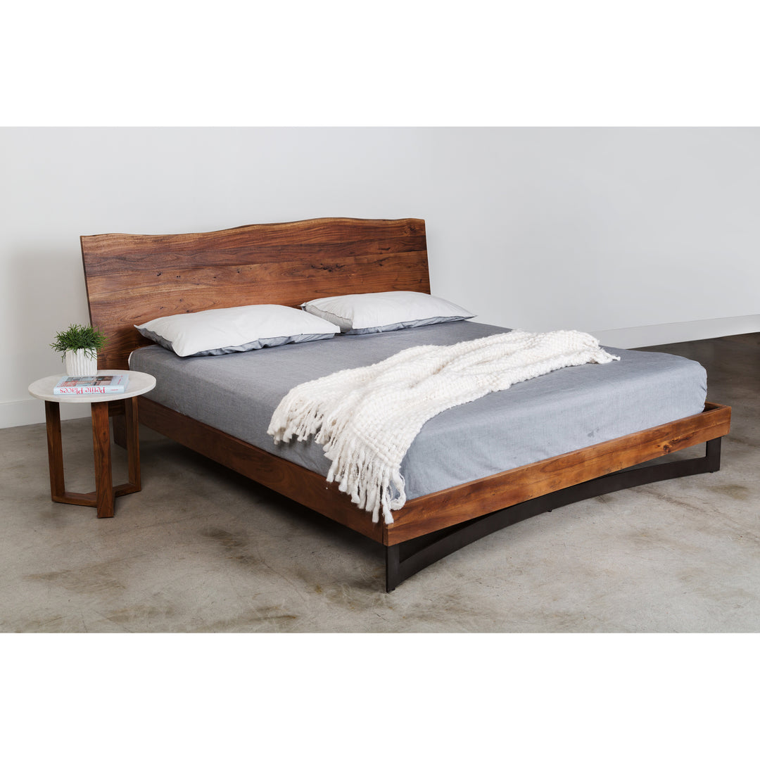 Crafted Acacia Wood Live Edge King Bed