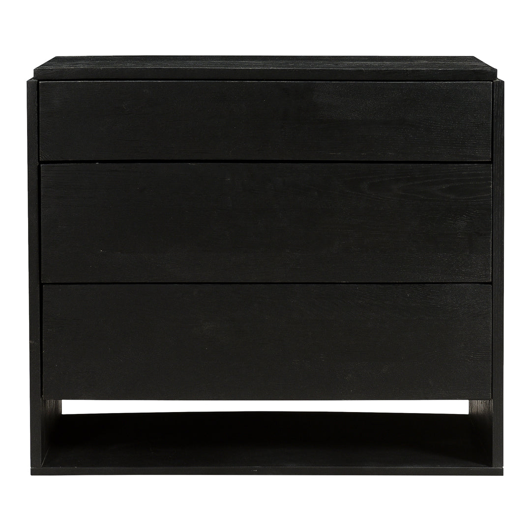 Modern Oak Storage Console: 3 Mango Wood Drawers