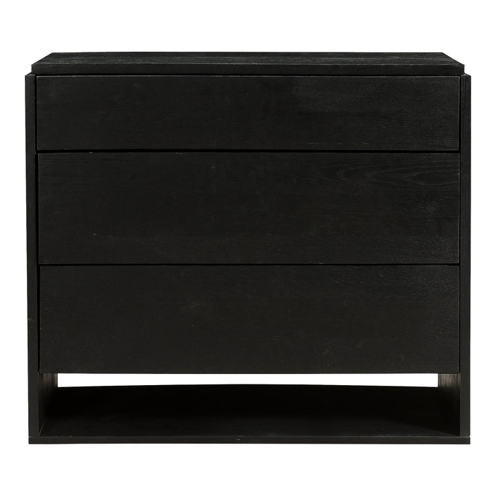 Modern Oak Storage Console: 3 Mango Wood Drawers
