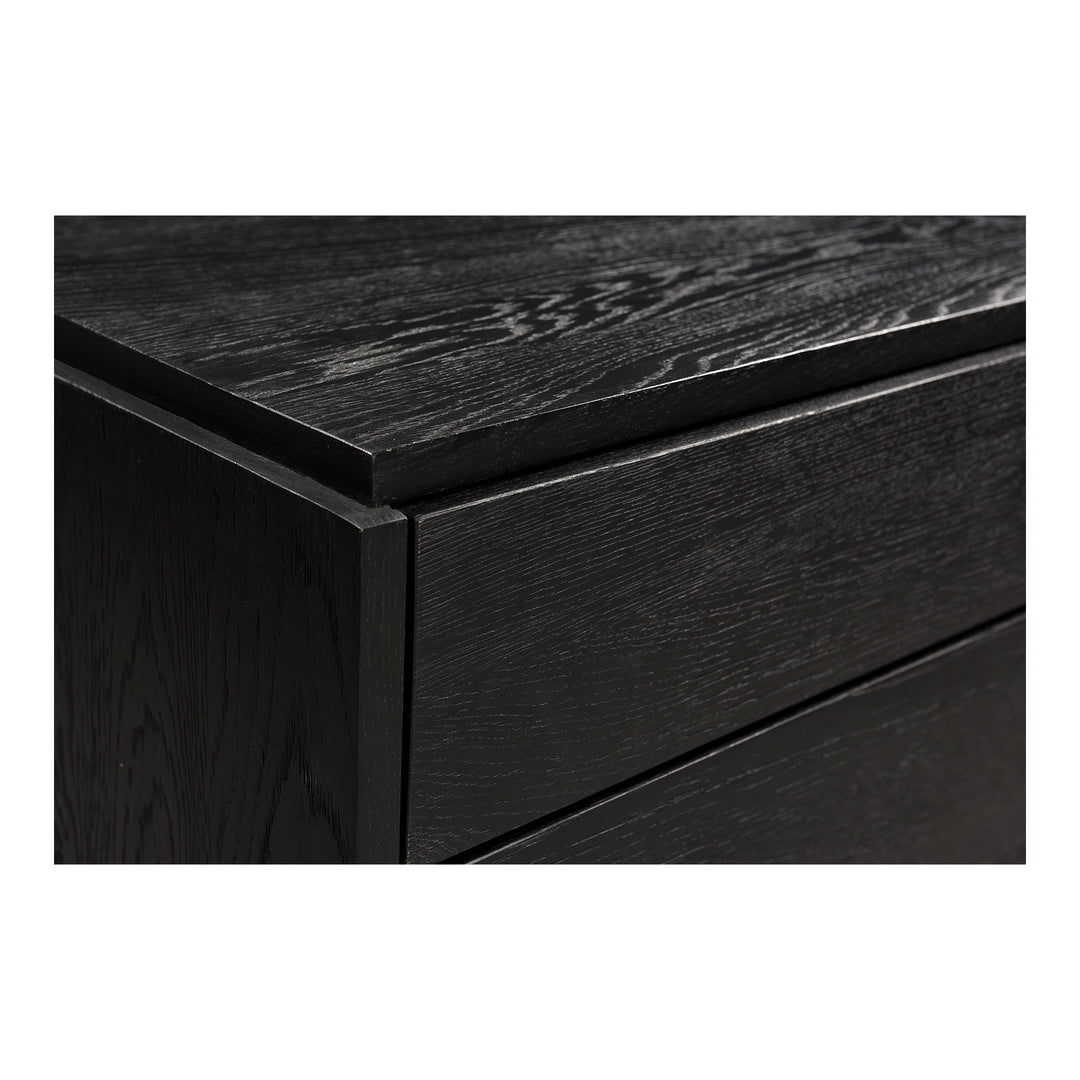 Modern Oak Storage Console: 3 Mango Wood Drawers