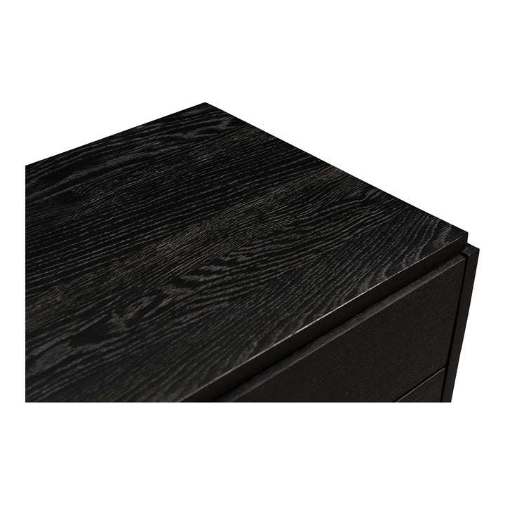 Modern Oak Storage Console: 3 Mango Wood Drawers