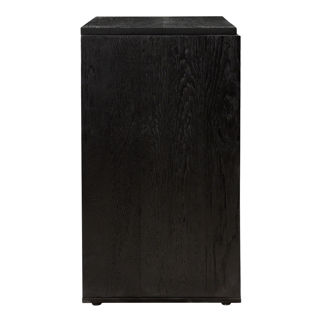 Modern Oak Storage Console: 3 Mango Wood Drawers