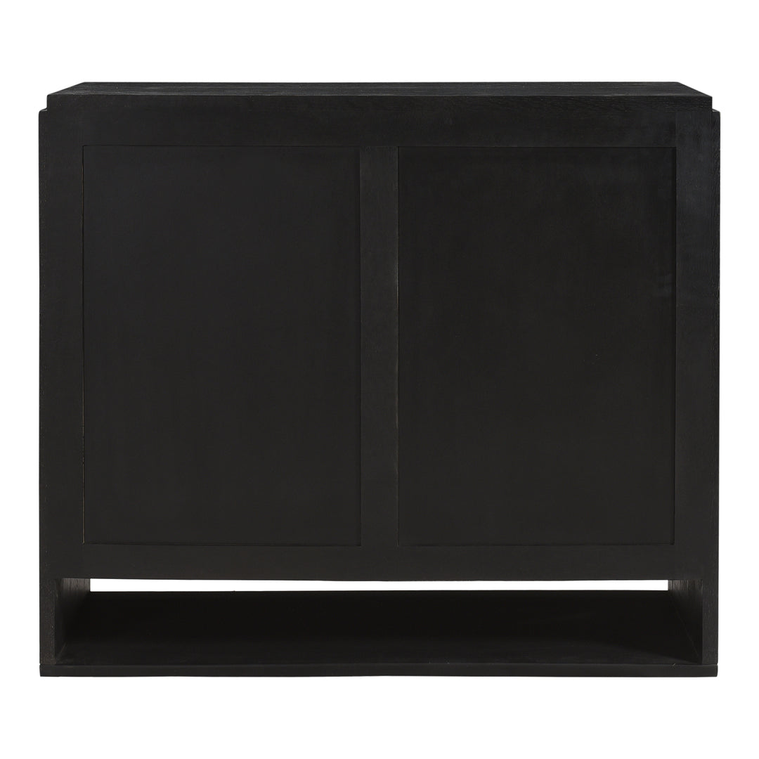 Modern Oak Storage Console: 3 Mango Wood Drawers