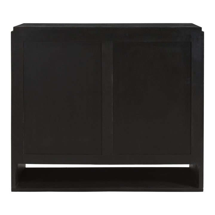 Modern Oak Storage Console: 3 Mango Wood Drawers