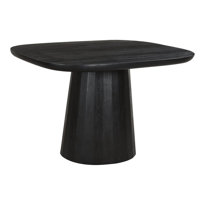 Nature's Statement Dining Table: Acacia Wood Drum Pedestal Design