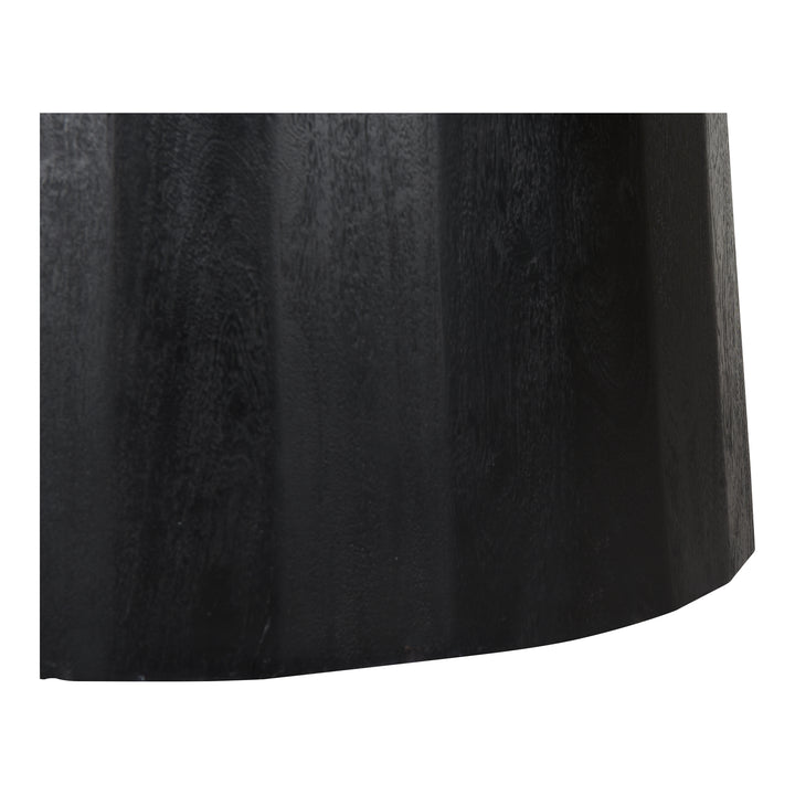Nature's Statement Dining Table: Acacia Wood Drum Pedestal Design