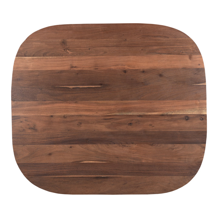 Nature's Statement Dining Table: Acacia Wood Drum Pedestal Design