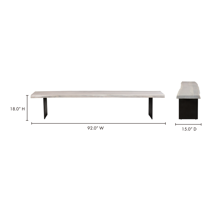 Rustic Charm Live Edge Dining Bench