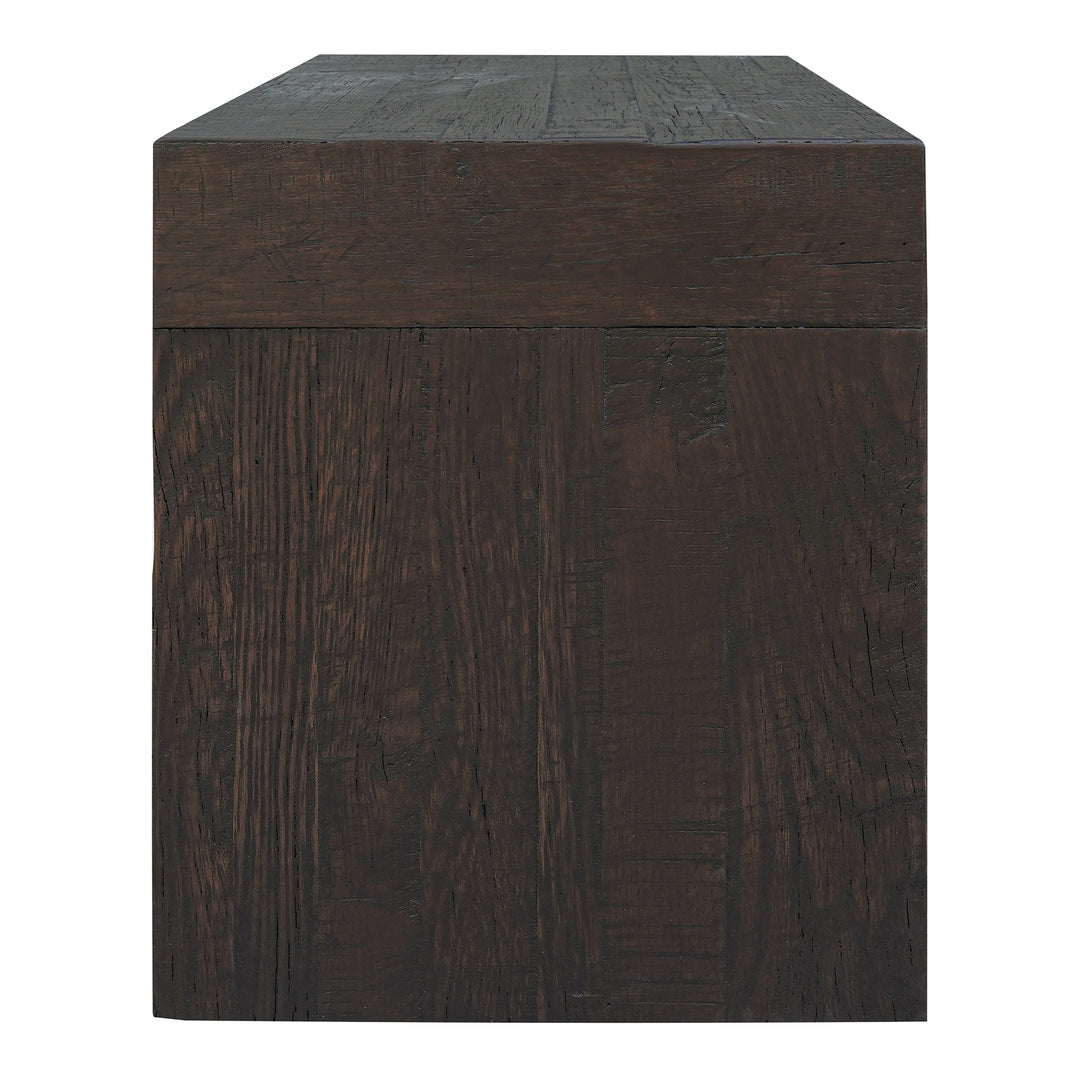 Rustic Charm Block Stool: Oak Reclaimed