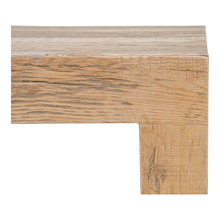 Rustic Charm Block Stool: Oak Reclaimed